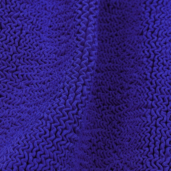 New Hunza G Pamela Royal Blue Swimsuit Crinkle Monokini One Piece Rare Stretchy - Picture 4 of 13